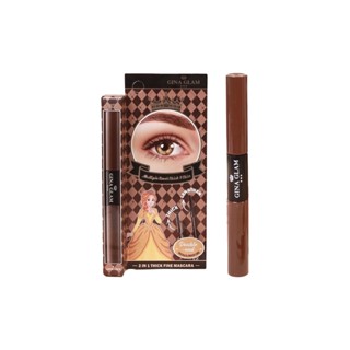 GINA GLAM 2 IN 1 THICK FINE MASCARA (G03) : sivanna จีน่า กัมป์ 2 อิน 1 ธิด ไฟน์ มาสคาร่า x 1 ชิ้น abcmall