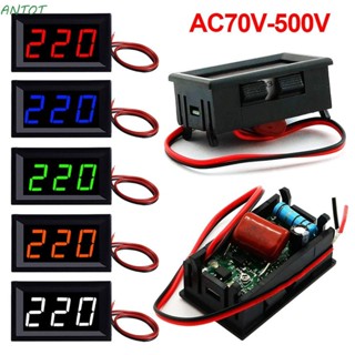 Antot เครื่องวัดแรงดันไฟฟ้าดิจิทัล โวลต์มิเตอร์ 110V 220V DIY LED AC 70-500V