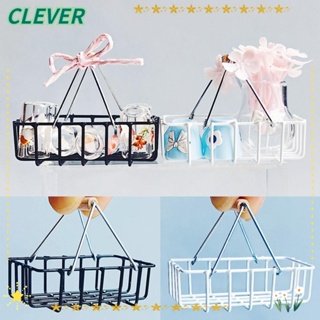 Clever ตะกร้าเหล็ก ขนาดเล็ก สเกล 1/6 1/8 อุปกรณ์เสริม สําหรับตกแต่งบ้านตุ๊กตา