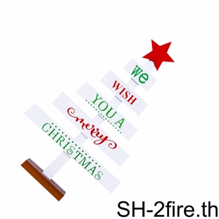 ตัวอักษรไม้ ขนาดเล็ก 1/2/3/5 สร้างสรรค์ เครื่องประดับตกแต่งต้นคริสต์มาส ปาร์ตี้ เดสก์ท็อป 1 ชิ้น