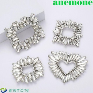 Anemone บักเกิลติดรองเท้า ประดับพลอยเทียม ถอดได้ หรูหรา สําหรับผู้หญิง DIY