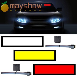 Mayshow สติกเกอร์ LED 5 โหมด สีขาว เหลือง แดง ทนทาน สําหรับติดตกแต่งหน้าต่างรถยนต์ DIY