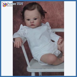 Pst ตุ๊กตาเด็กทารกเสมือนจริง ซิลิโคน เพ้นท์สี 3D ขนาด 49 ซม.