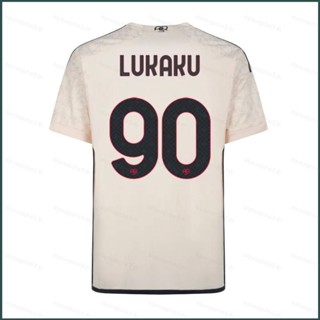 เสื้อยืดแขนสั้น ลายทีมชาติฟุตบอล AS Roma Away Jersey Lukaku SY3 2023-24 พลัสไซซ์ YS3