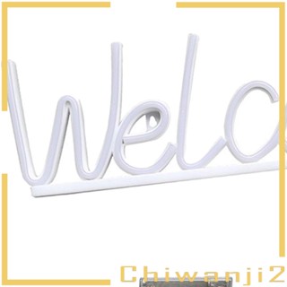 [Chiwanji2] ป้ายไฟนีออน LED ลาย Welcome สําหรับตกแต่งผนังบ้าน บาร์ หน้าต่าง ร้านอาหาร