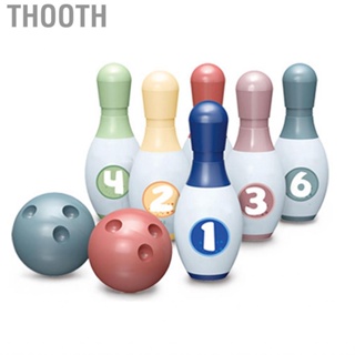 Thooth Kids Bowling Set  6 Balls Excellent Plastic Toddler for Outdoor Game