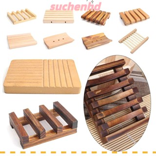 Suchenhd ถาดไม้ธรรมชาติ แฮนด์เมด สําหรับใส่สบู่
