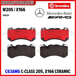 BREMBO ผ้าเบรคหน้า Mercedes Benz C63 AMG W205, X166 เกรด CERAMIC รหัสสินค้า P50127