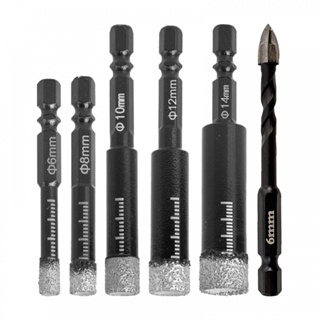 ⚡NEW 9⚡Diamond Drill Metal Tools 6/8/10/12/14mm Accessories Bathroom Tile Black