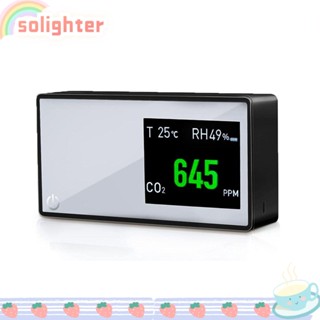 SOLIGHTER 3 in 1 หน้าจอมอนิเตอร์ LED HD CO2 คาร์บอนไดออกไซด์ ขนาดเล็ก ความแม่นยําสูง สําหรับบ้าน สํานักงาน โรงเรียน