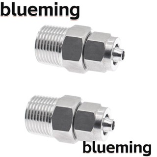 Blueming2 ข้อต่อเชื่อมท่อลม สเตนเลส 304 สกรูตัวผู้ NPT 1/8 นิ้ว ท่อนิวเมติก 1/4 นิ้ว 2 ชิ้น