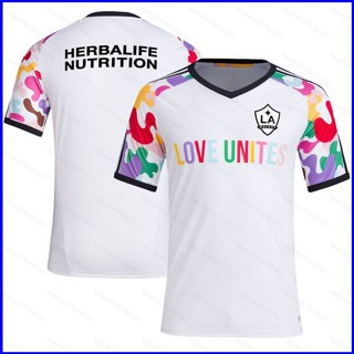 เสื้อยืดแขนสั้น ลายทีมชาติฟุตบอล LA Galaxy Jersey Pride GP1 2023-2024 พลัสไซซ์ PG1