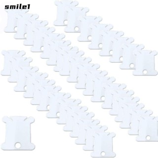 Smile กระสวยไหมปักครอสสติตช์ พลาสติก ขนาด 3.7*4 ซม. สีขาว สําหรับเย็บปักถักร้อย