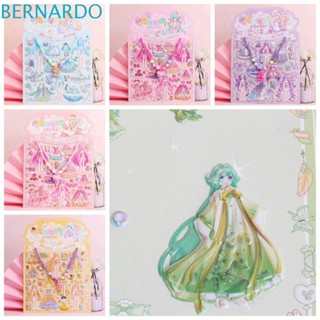 Bernardo สติกเกอร์ รูปเด็กผู้หญิง 3D เปลี่ยนเสื้อผ้าได้ DIY สําหรับเด็ก