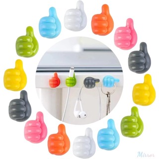 Creative Thumb CABLE Manager 4pcs Multifunctional CABLE Organizer ผู้ถือ Thumb Hooks ลวดตะขอแขวนผนังแขวนสายผู้ถือ M