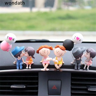 Wonda รูปปั้นคู่น่ารัก ประดับช่องแอร์รถยนต์ สําหรับตกแต่งรถยนต์