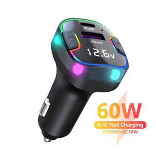 อุปกรณ์ชาร์จหน้าจอดิจิทัล 60W PD30W ชาร์จเร็วมาก พร้อมไฟบรรยากาศ สีสันสดใส สําหรับแล็ปท็อป โทรศัพท์มือถือ