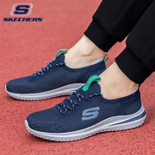 Skechers_ รองเท้ากีฬาลําลอง แบบผูกเชือก ผ้าตาข่าย ระบายอากาศได้ดี แฟชั่นฤดูร้อน สําหรับผู้ชาย