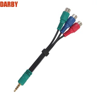 Darby อะแดปเตอร์ AUX 3.5 มม. เป็น YPbPr 3 RCA DC 3.5 มม. 4 เสา 3.5 มม. 3-RCA สายภายนอก ตัวผู้ เป็นตัวเมีย 13 ซม. 4 เสา AUX