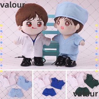 Valour ชุดยูนิฟอร์มผ่าตัด สีขาว 20 ซม. สําหรับตุ๊กตา 1 ชุด