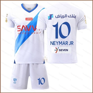 เสื้อกีฬาแขนสั้น ลายทีมชาติฟุตบอล Neymar HQ1 Al-Hilal Saudi Away Jersey 23-24 2 ชิ้น ต่อชุด QH1