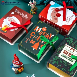 Dreamforest ถุงขนม รูปหนังสือคริสต์มาส สําหรับตกแต่งบ้าน วันปีใหม่ E2S4 1 ชิ้น