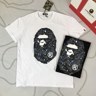 เสื้อยืด พิมพ์ลายพราง Bape Starry Glowing สไตล์ฮาราจูกุ สตรีท คลาสสิก