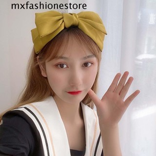 Mxfashione ที่คาดผม โบ โบฮีเมียน สีพื้น ขนาดใหญ่ แฟชั่น สําหรับผู้หญิง