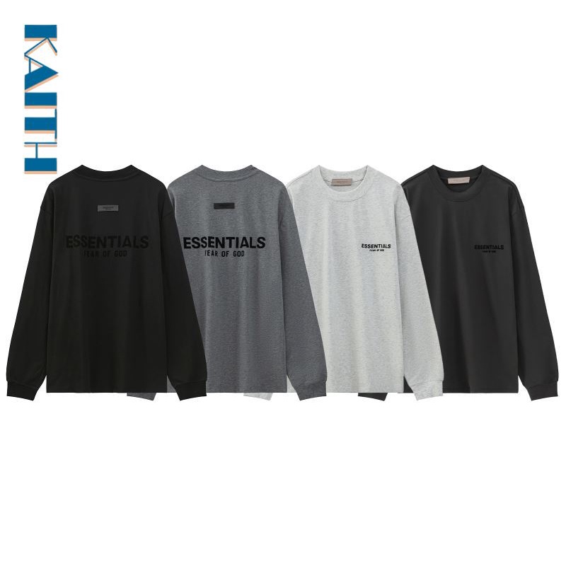 เสื้อยืดแขนยาว คอกลม พิมพ์ลายตัวอักษร สีดํา สไตล์เกาหลี วินเทจ พลัสไซซ์ แฟชั่นสําหรับผู้ชาย และผู้หญิง