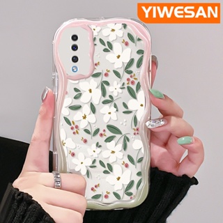 เคสโทรศัพท์มือถือแบบนิ่ม ใส กันกระแทก ลายดอกไม้ สีขาว แฟชั่น สําหรับ Samsung galaxy A50 A50s A30s A51 M40s A52 A52s 5G