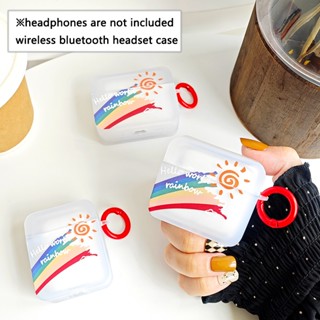 เคสหูฟังบลูทูธไร้สาย ทรงสี่เหลี่ยม ลายการ์ตูนดวงอาทิตย์น้อย สําหรับ Airpods 1 2nd 3 Pro Pro2 Airpodspro Generation