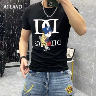 Acland เสื้อยืดผู้ชาย ผู้ชายเสื้อเชิ้ต เสื้อยืด ผ้านุ่ม ใส่สบาย ไม่หด ไม่ต้องรีด MTX2390KC4 37Z230915