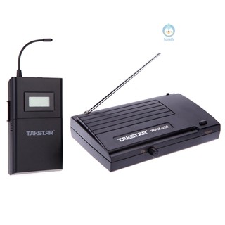 Takstar WPM-200 UHF ชุดหูฟังอินเอียร์ ระบบมอนิเตอร์ไร้สาย 50 ม. รับส่งสัญญาณเสียงสเตอริโอ LCD 6 ช่องทาง Tpth