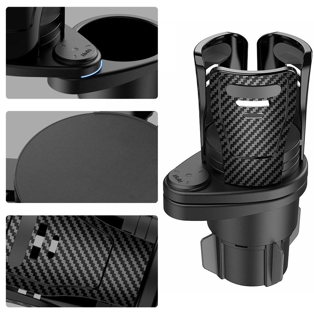 2 In 1 Multifunctional Adjustable Car Cup Holder Expander Adapter Base Tray Car Drink Cup Bottle Hol