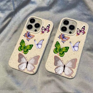 เคสโทรศัพท์มือถือ ลายผีเสื้อ ข้าวสาลี สําหรับ Apple Iphone 11xr 13pro 12 15 Xsmax 14