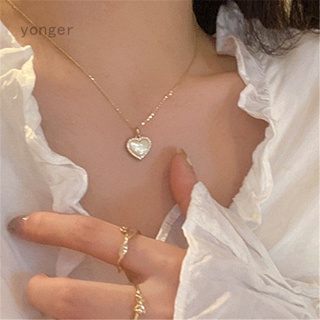 Yonger สร้อยคอโซ่ จี้โอปอล รูปหัวใจ ประดับเพทาย AAA สีทอง เครื่องประดับ ของขวัญแต่งงาน สําหรับผู้หญิง