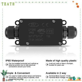 Teath กล่องพลาสติก ABS กันน้ํา เชื่อมต่อสายเคเบิล IP68 2 ทาง 3 ทาง สําหรับกลางแจ้ง