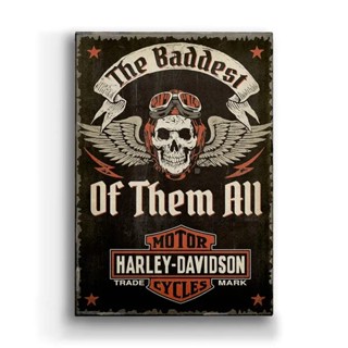 ป้ายโลหะ สไตล์วินเทจ คลาสสิก ขนาด 8 X 12 นิ้ว สําหรับรถจักรยานยนต์ Harley Davidson