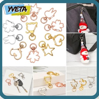 Yveta พวงกุญแจตะขอก้ามปู DIY สําหรับห้อยกระเป๋า 5 ชิ้น