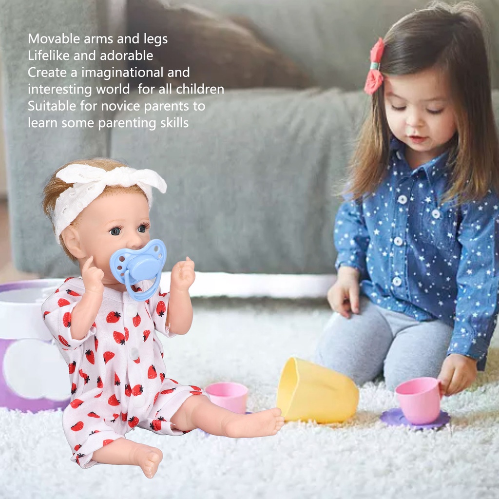 DreamCradle ตุ๊กตาเด็กทารกเกิดใหม่ขนาด 12 นิ้วแขนขาที่ยืดหยุ่นซิลิโคนอ่อนนุ่มเหมือนจริง ตุ๊กตาของเล่นพร้อมขวดนม