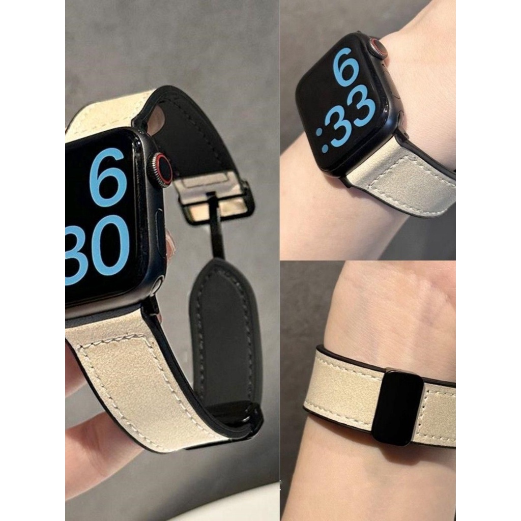 สายนาฬิกาข้อมือ สายหนังวัวแท้ หัวเข็มขัดแม่เหล็ก สําหรับ Honor Watch 4 Honor Watch4 – โปรปัง