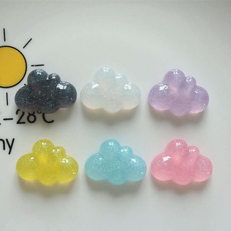 10 ชิ้น / เซต Dream Mermaid Cloud เรซิ่น Flatback สําหรับ DIY ครีมเจล เคสโทรศัพท์ กิ๊บติดผม อุปกรณ์เครื่องประดับ