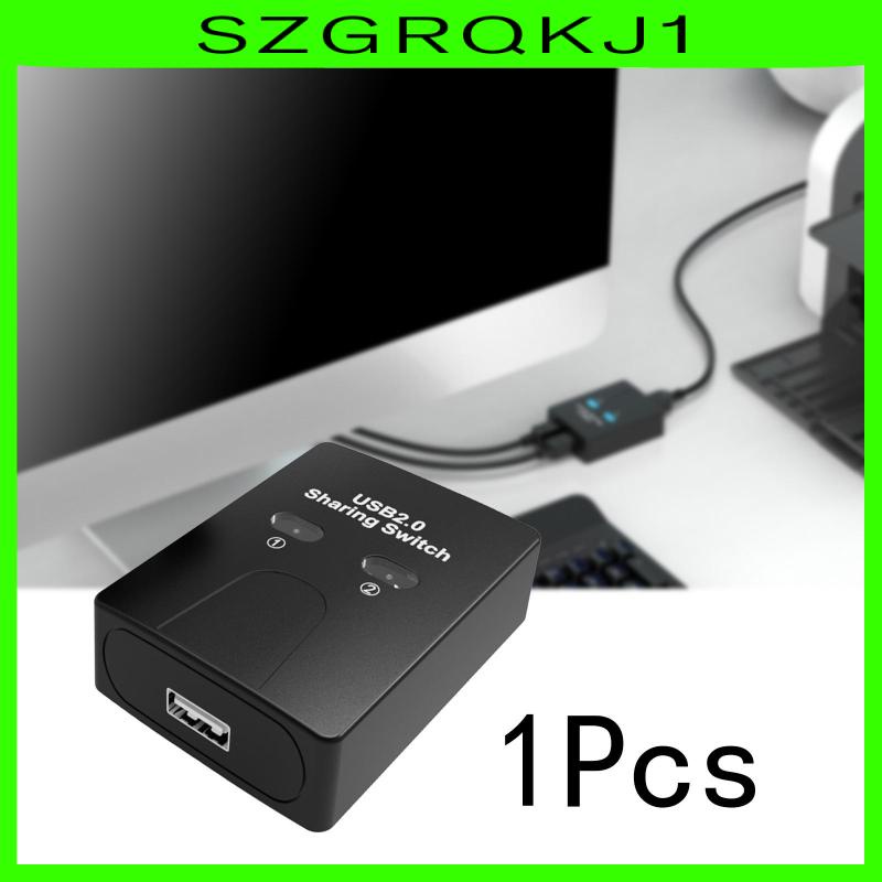 [szgrqkj1] อะแดปเตอร์แบ่งปันเครื่องพิมพ์ 2 in 1 พร้อมปุ่มสวิตช์ USB 2.0 2 สําหรับคอมพิวเตอร์ PC