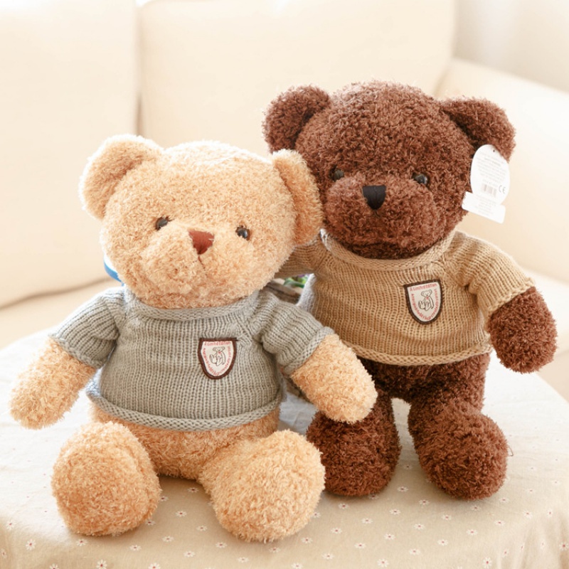 ((หมีน้อย + เสื้อผ้า) ตุ๊กตาหมีเท็ดดี้ 30/38/50 ซม. ของเล่นตุ๊กตา - เด็กผู้หญิง ของขวัญเด็ก Ragdoll กอดตุ๊กตาหมี