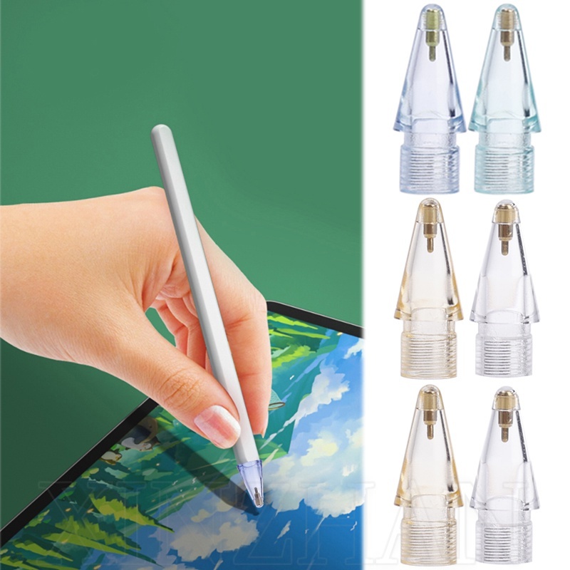 หัวปากกาสไตลัส แบบใส แบบเปลี่ยน สําหรับ Apple Pencil 1 2 Generation Iphone 3C