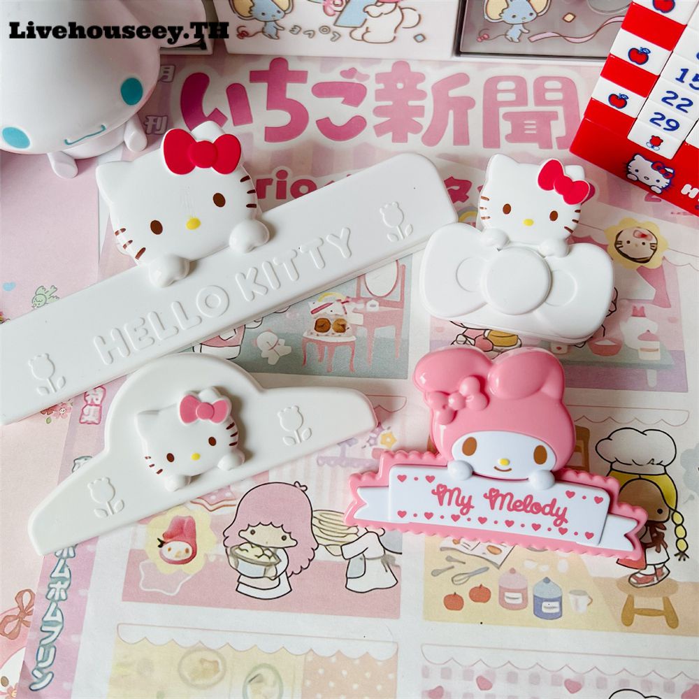 Livehouseey Sanrio Magnet Seal Kitchen Food Snackซีลพลาสติกแคลมป์ปิดผนึกFresh Keeping Sealerแม่เหล็กตู้เย็นสติ๊กเกอร์ตั๋ว Livehouseey