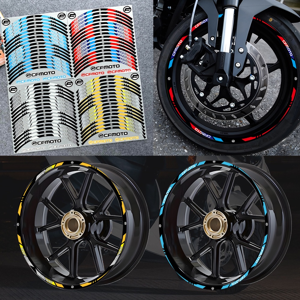 สติกเกอร์สะท้อนแสง 17 นิ้ว สําหรับติดขอบดุมล้อรถมอเตอร์ไซค์ CFMoto 150NK 250SR 300NK 300SR 400NK 400