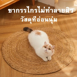 SKISOPGO พร้อมส่ง 3 in 1 วงกลมพรมลับเล็บแมว แผ่นลับเล็บแมว กันข่วน ของเล่นแมว ที่นอนแมว
