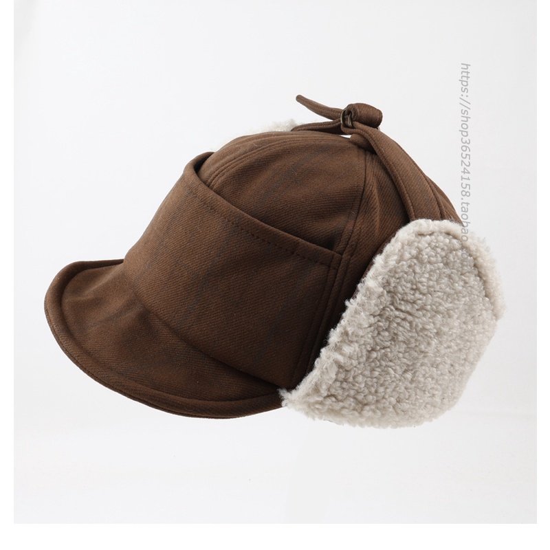 หมวกขนแกะ ป้องกันหู ให้ความอบอุ่น เหมาะกับฤดูใบไม้ร่วง และฤดูหนาว สําหรับผู้ชาย และผู้หญิง เล่นสกี - รูปที่ 7