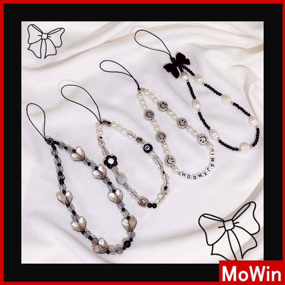 Mowin - เข้ากันได้สำหรับ 15 เคสไอโฟน เคสโทรศัพท์ เชือกคล้อง สร้อยข้อมือ ลูกปัดหลากสีสวยงาม คละแบบ ลู